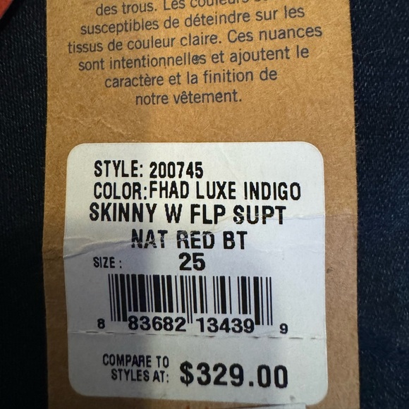 True Religion Women’s Dark Indigo Denim Skinny Flap Jeans Size 25 NWT - Picture 7 of 7